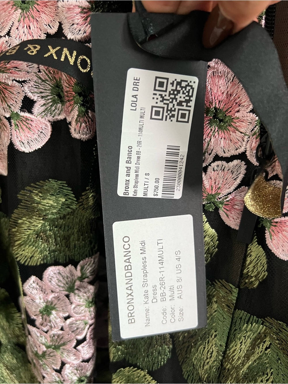 Bronx Banco Kate Floral Embroidered Corset Midi-Dress - Picture 7 of 8